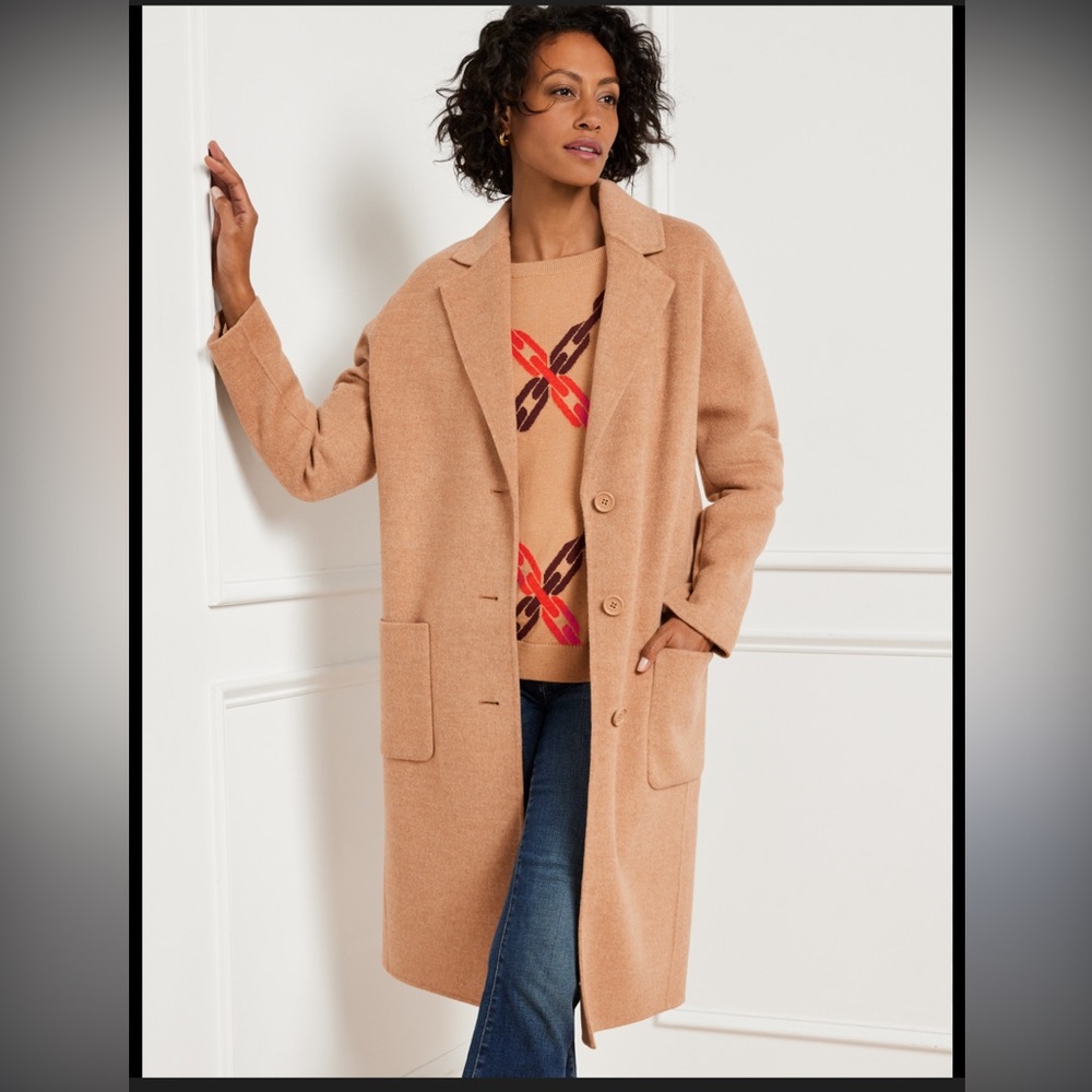 Talbots Double Face Wool Blend Duster